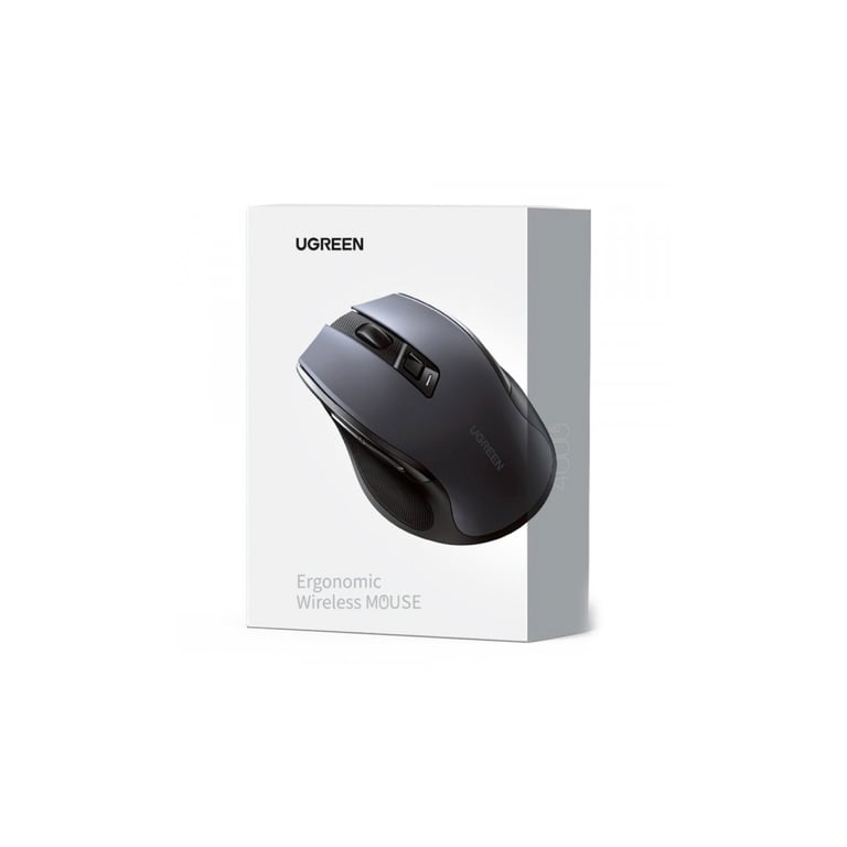 Мишка Ugreen MU006 Ergonomic Wireless Gray/Black (15063) - фото 7