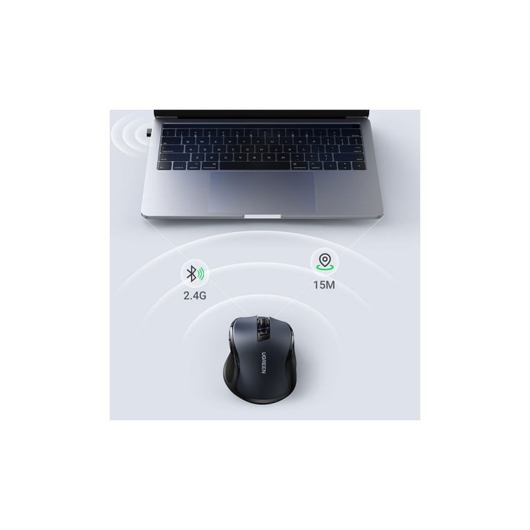 Мишка Ugreen MU006 Ergonomic Wireless Gray/Black (15063) - фото 10