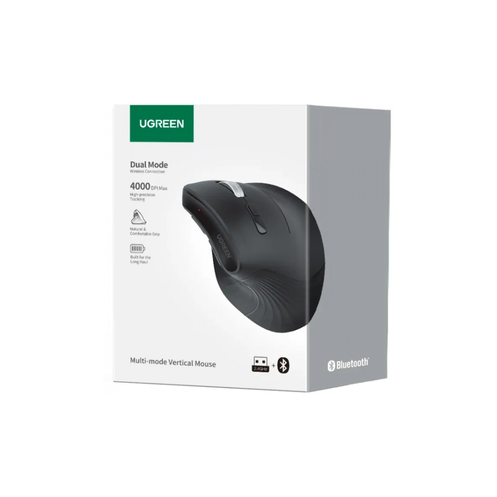 Мишка Ugreen MU008 Vertical Wireless Black (25444) - фото 4 Мишка Ugreen MU008 Vertical Wireless Black (25444) - фото 4