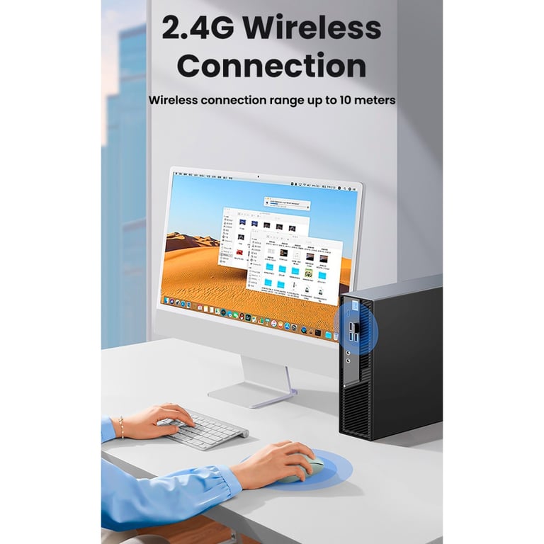 Мишка Ugreen MU105 Wireless Green (90672) - фото 7