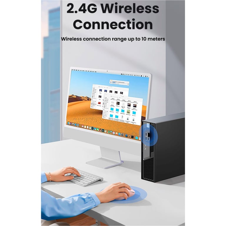 Мишка Ugreen MU105 Wireless Pink (90686) - фото 8
