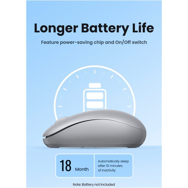 Мишка Ugreen MU105 Wireless Gray (90669) - фото 4