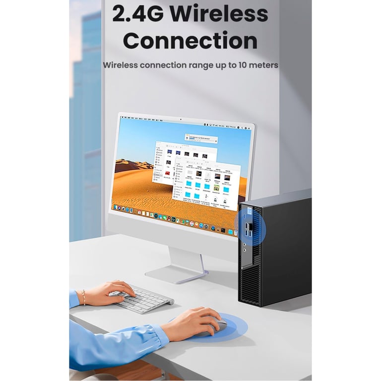 Мишка Ugreen MU105 Wireless Gray (90669) - фото 10