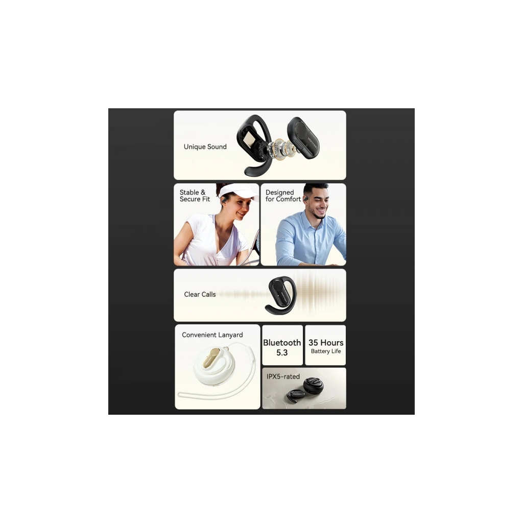 Навушники Vention OpenBeat O11 Beige (NBPN0) - фото 4 Навушники Vention OpenBeat O11 Beige (NBPN0) - фото 4