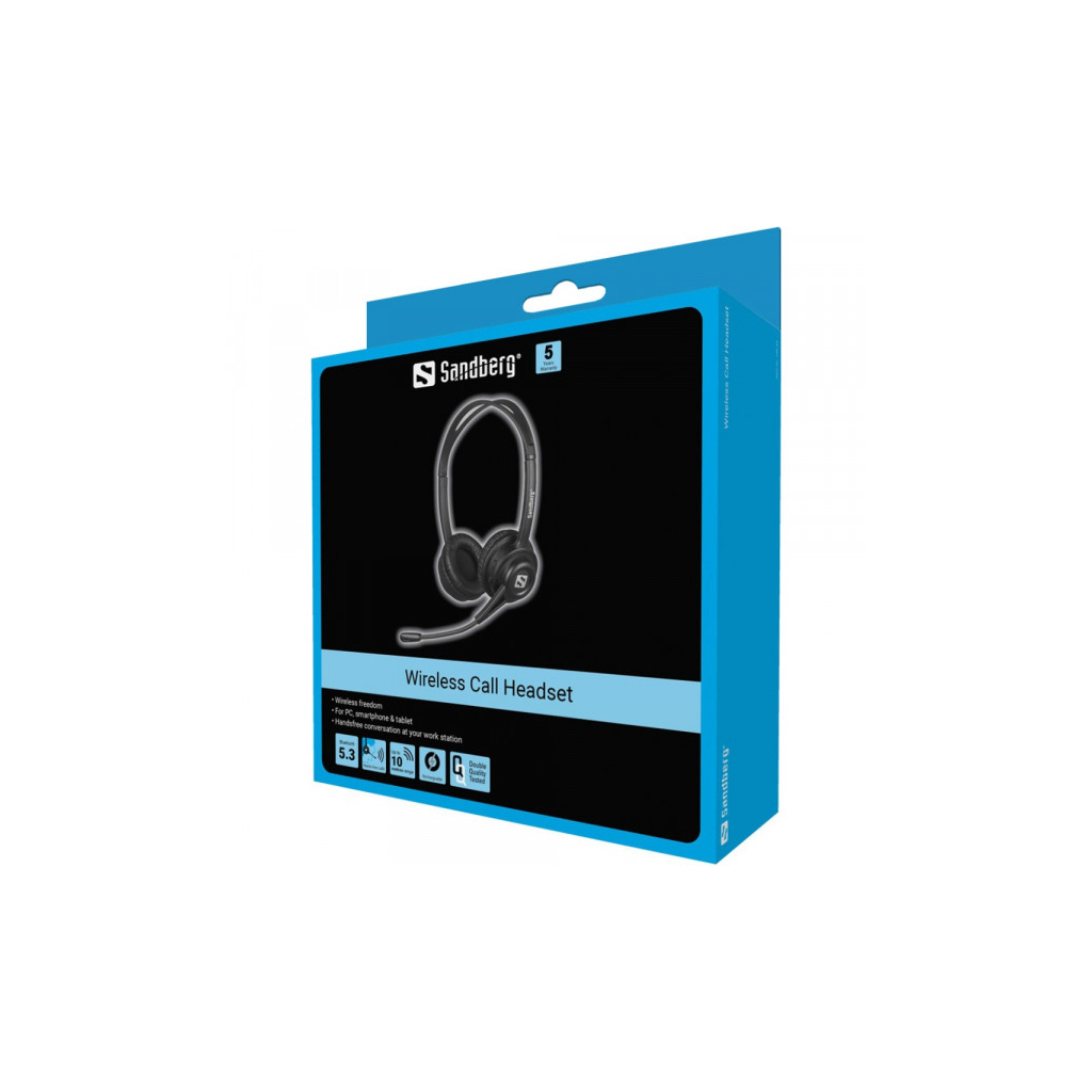 Навушники Sandberg Wireless Call Headset Bluetooth Black (126-43) - фото 5 Навушники Sandberg Wireless Call Headset Bluetooth Black (126-43) - фото 5