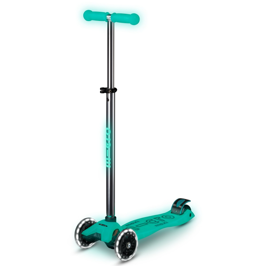Самокат Micro Maxi Deluxe Glow LED Желейний зелений (MMD365) - фото 1
