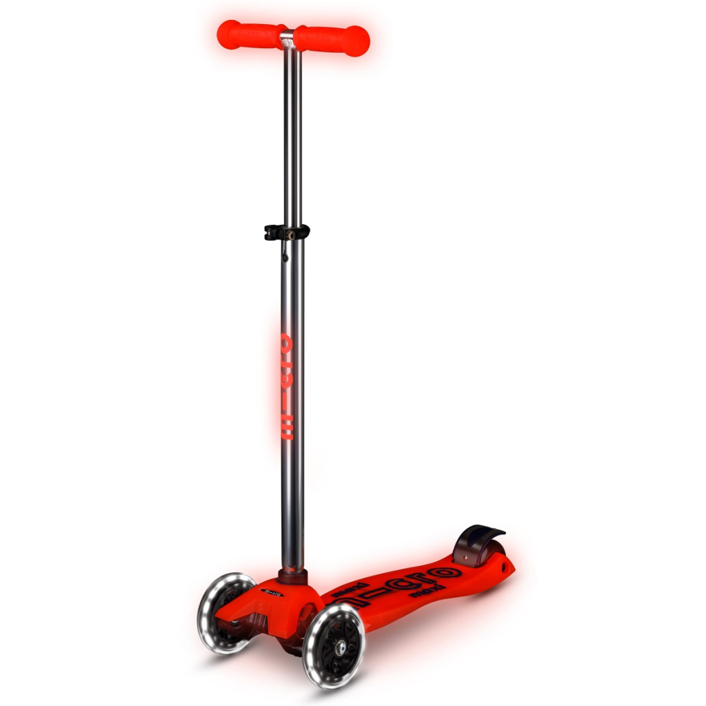 Самокат Micro Maxi Deluxe Glow LED Червона аура (MMD368) - фото 1