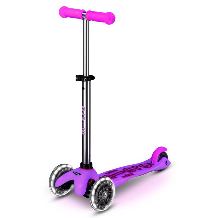Самокат Micro Mini Deluxe Glow LED Морозний рожевий (MMD217) - фото 1