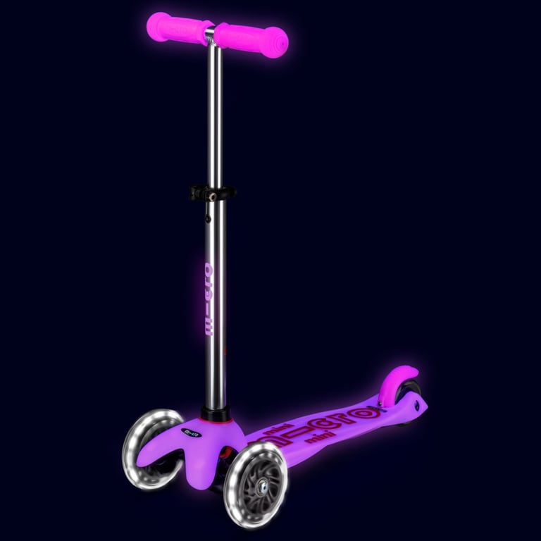 Самокат Micro Mini Deluxe Glow LED Морозний рожевий (MMD217) - фото 5