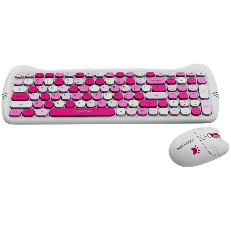 Комплект Canyon HSET-W6 Kitty Edition Wireless UA Pink (CNS-HSETW6PK) - фото 3