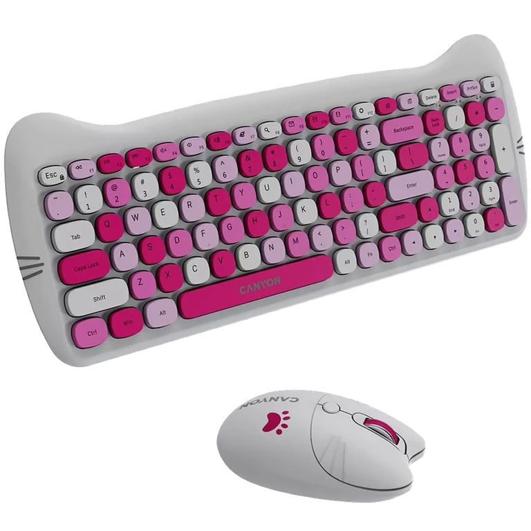 Комплект Canyon HSET-W6 Kitty Edition Wireless UA Pink (CNS-HSETW6PK) - фото 4