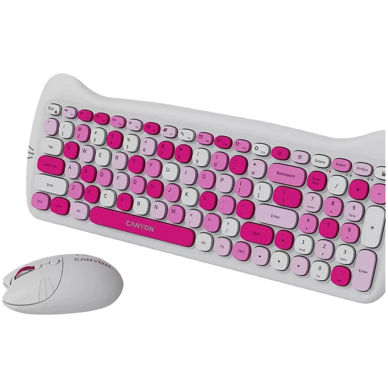 Комплект Canyon HSET-W6 Kitty Edition Wireless UA Pink (CNS-HSETW6PK) - фото 5