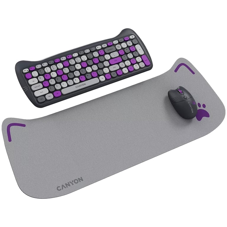 Комплект Canyon HSET-W6 Kitty Edition Wireless UA Violet (CNS-HSETW6VT) - фото 2