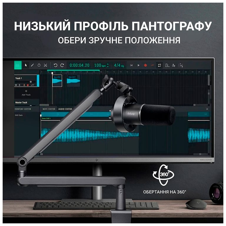 Мікрофон Fifine T688 USB/XLR Black (T688) - фото 10