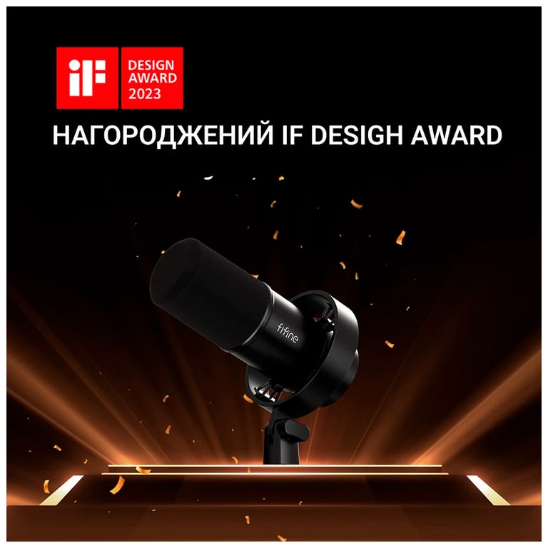 Мікрофон Fifine T688 USB/XLR Black (T688) - фото 5