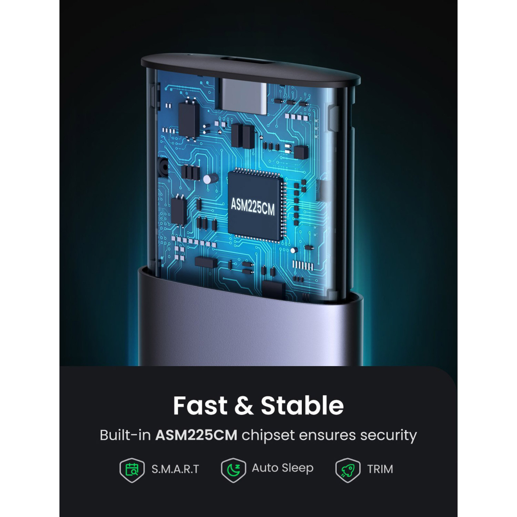 Кишеня зовнішня UGREEN SSD M.2 (NVME) M-KEY 3.1 GEN2 CM400 (10902) - фото 5 Кишеня зовнішня UGREEN SSD M.2 (NVME) M-KEY 3.1 GEN2 CM400 (10902) - фото 5