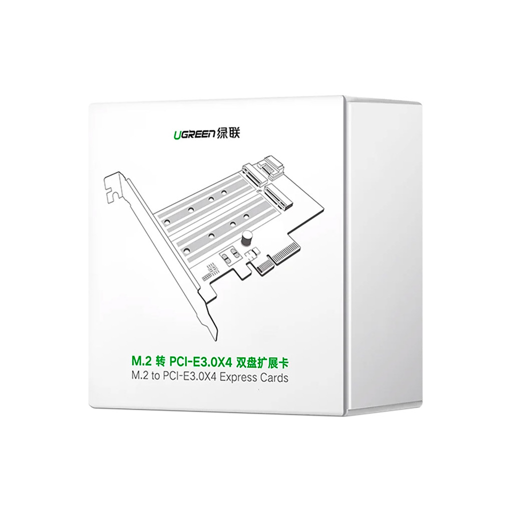 Контролер Ugreen PCI-E 3.0 for SSD M.2 NVMe + M.2 NGFF CM302 (70504) - фото 11 Контролер Ugreen PCI-E 3.0 for SSD M.2 NVMe + M.2 NGFF CM302 (70504) - фото 11