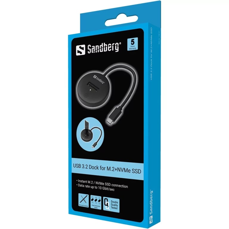 Док-станція для накопичувачів Sandberg USB3.2 Type-C toSSD M.2 NVMe M Key (136-47) - фото 3