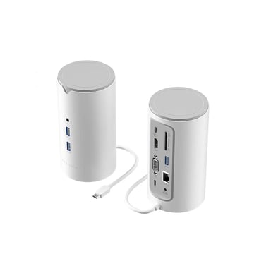 Концентратор Vention USB3.1 Type-C to HDMI/VGA/USB3.0x3/RJ45/SD/TF/TRRS 3.5m/PD/DC100W12-in-1 (TPHWC-EU) - фото 1