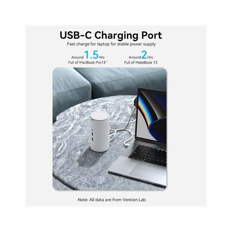 Концентратор Vention USB3.1 Type-C to HDMI/VGA/USB3.0x3/RJ45/SD/TF/TRRS 3.5m/PD/DC100W12-in-1 (TPHWC-EU) - фото 5