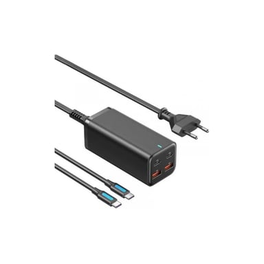 Зарядний пристрій Vention 4xUSB 100W (2xUSB-C+2xUSB-A) PD3.0/QC 3.0/GaN Black (FBSBG-EU) - фото 1