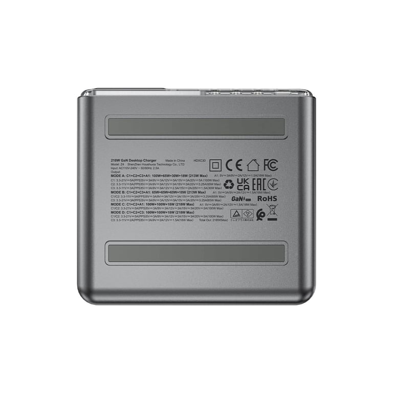 Зарядний пристрій Acefast 4xUSB 218W (3xUSB-C + USB-A) Gan Z4 Fast Charger (6974316282587) - фото 6