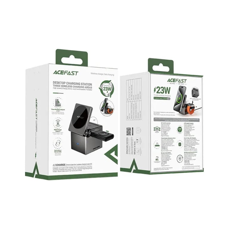 Зарядний пристрій Acefast Wireless QI 3in1 15W E18 Rubik''s (6974316282884) - фото 5