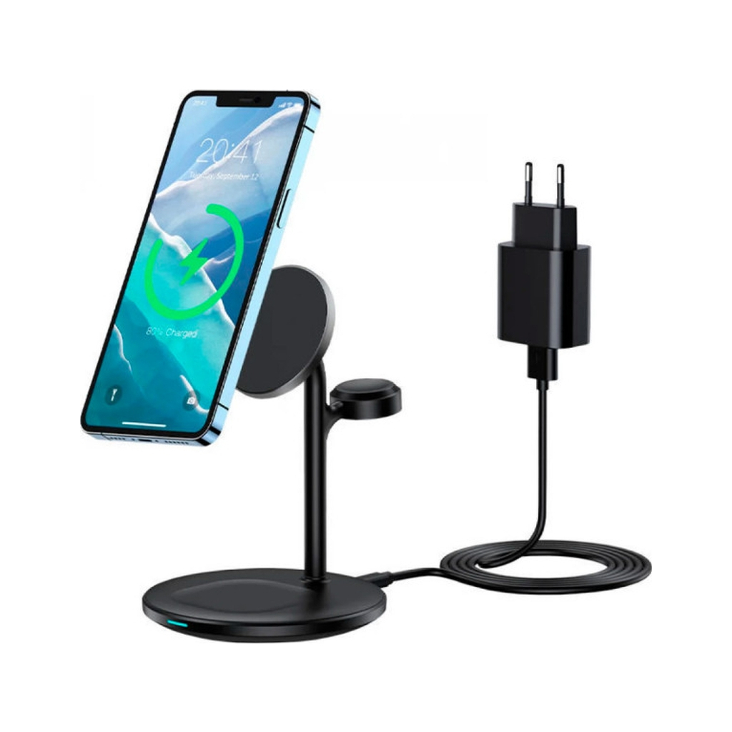 Зарядний пристрій Choetech 15W 3-in-1 Magnetic Wireless Fast Charger black (T585-F-101-CCBK) - фото 3 Зарядний пристрій Choetech 15W 3-in-1 Magnetic Wireless Fast Charger black (T585-F-101-CCBK) - фото 3
