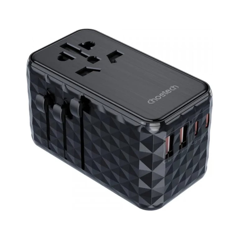 Зарядний пристрій Choetech 4xUSB 100W PD (2хUSB-C+2хUSB-A) сharger diamond model black (PD6028-BK) - фото 2