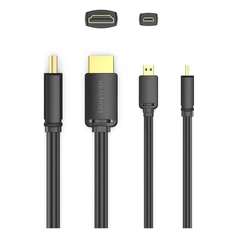Кабель мультимедійний HDMI M to HDMI micro M 3.0m V2.0 4K 60Hz VENTION (AGIBI) - фото 5