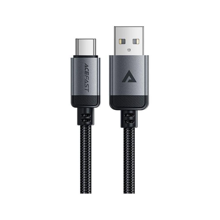 Дата кабель USB 2.0 AM to USB-C 1.2m 3.0A 18W aluminum alloy Black Acefast (6974316283782) - фото 1