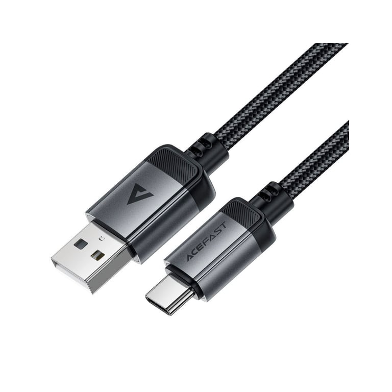 Дата кабель USB 2.0 AM to USB-C 1.2m 3.0A 18W aluminum alloy Black Acefast (6974316283782) - фото 3