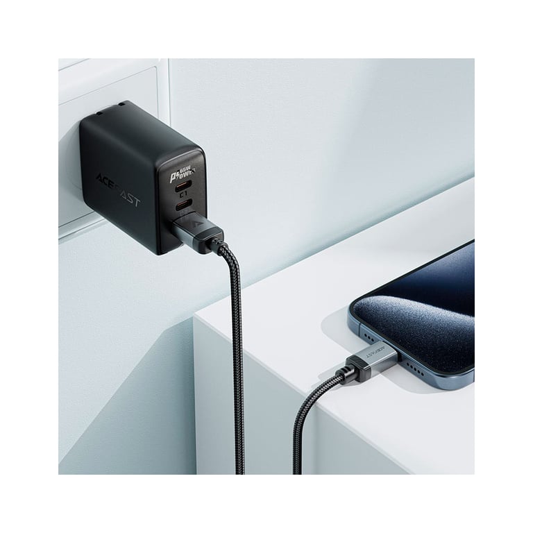 Дата кабель USB 2.0 AM to USB-C 1.2m 3.0A 18W aluminum alloy Black Acefast (6974316283782) - фото 6