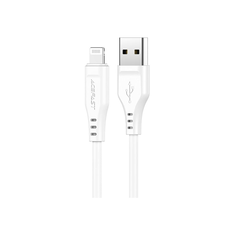 Дата кабель USB 2.0 AM to Lightning 1.2m 2.4A TPE C3-02 White Acefast (6974316280835) - фото 1