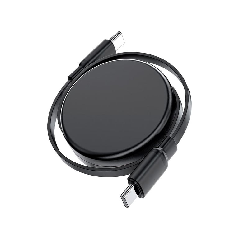 Дата кабель USB-C to USB-C 0.8m 60W dual retraction C13-03 Black Acefast (6974316280132) - фото 5