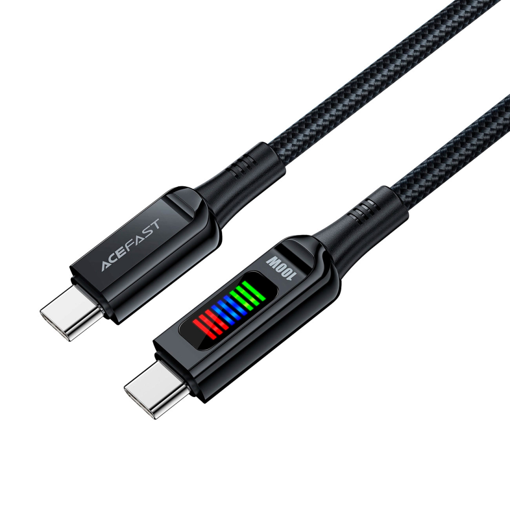 Дата кабель USB-C to USB-C 1.2m 100W with display C7-03 Acefast (6974316282778) - фото 3 Дата кабель USB-C to USB-C 1.2m 100W with display C7-03 Acefast (6974316282778) - фото 3
