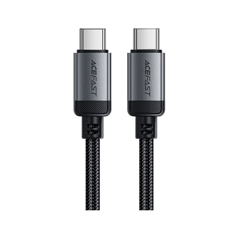 Дата кабель USB-C to USB-C 1.2m 3A aluminum alloy C20-03 Black Acefast (6974316283775) - фото 1