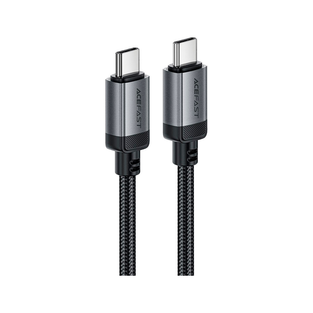 Дата кабель USB-C to USB-C 1.2m 3A aluminum alloy C20-03 Black Acefast (6974316283775) - фото 2 Дата кабель USB-C to USB-C 1.2m 3A aluminum alloy C20-03 Black Acefast (6974316283775) - фото 2