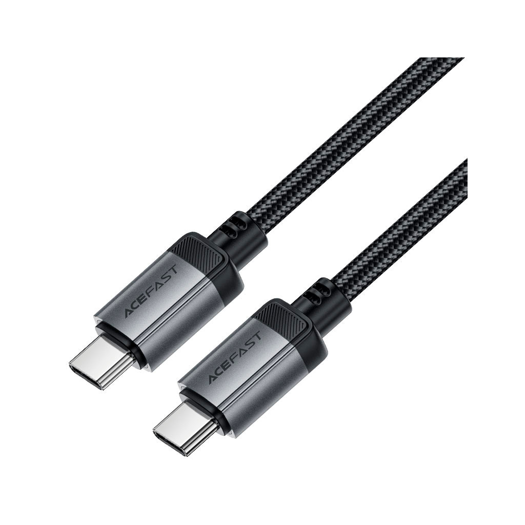 Дата кабель USB-C to USB-C 1.2m 3A aluminum alloy C20-03 Black Acefast (6974316283775) - фото 3 Дата кабель USB-C to USB-C 1.2m 3A aluminum alloy C20-03 Black Acefast (6974316283775) - фото 3