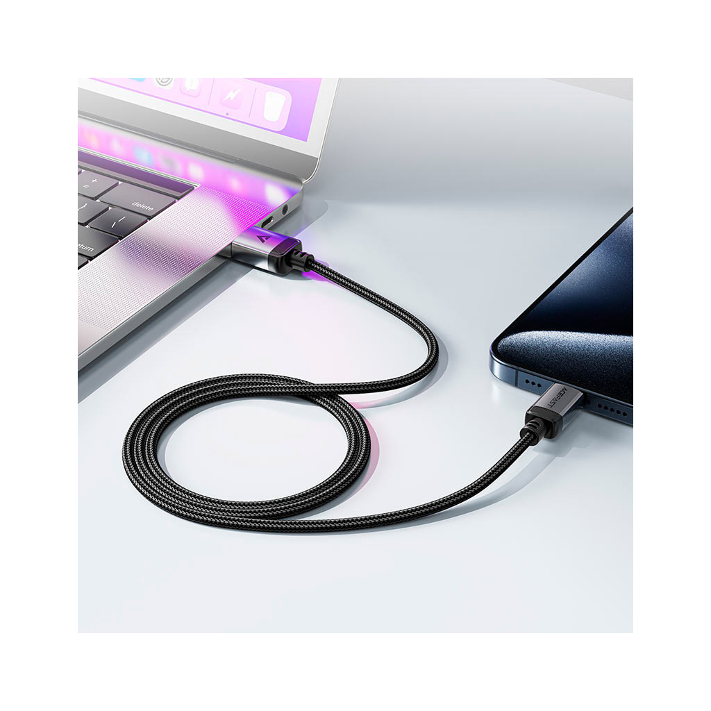 Дата кабель USB-C to USB-C 1.2m 3A aluminum alloy C20-03 Black Acefast (6974316283775) - фото 7 Дата кабель USB-C to USB-C 1.2m 3A aluminum alloy C20-03 Black Acefast (6974316283775) - фото 7