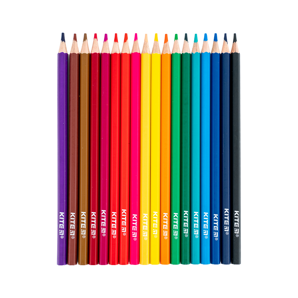 Олівці кольорові Kite Classic 18 кольорів (K-052) - фото 3 Олівці кольорові Kite Classic 18 кольорів (K-052) - фото 3