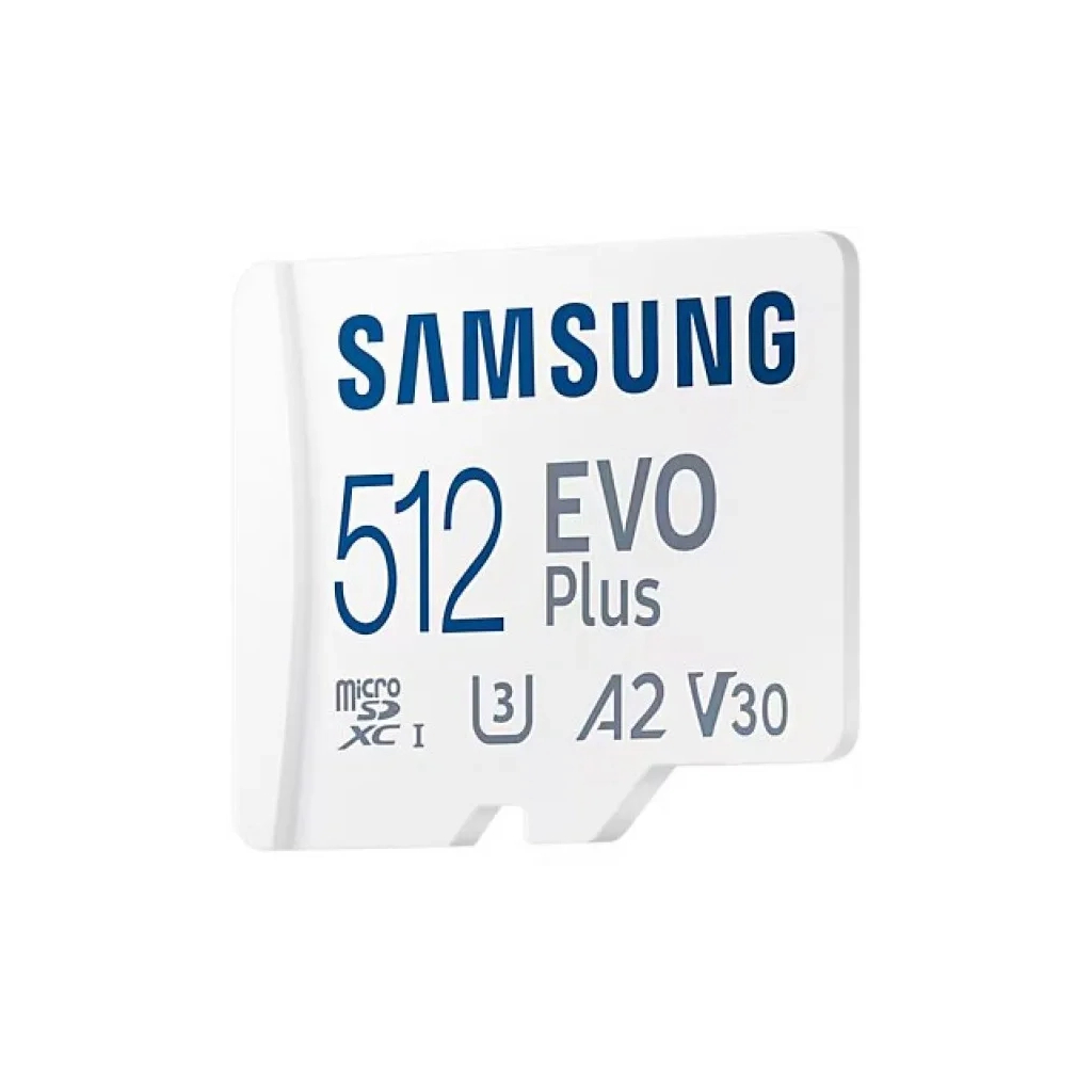 Карта пам'яті Samsung 512 GB microSDXC Class 10 UHS-I U3 V30 A2 EVO Plus+SD Adapte (MB-MC512SA/EU) - фото 2 Карта пам'яті Samsung 512 GB microSDXC Class 10 UHS-I U3 V30 A2 EVO Plus+SD Adapte (MB-MC512SA/EU) - фото 2