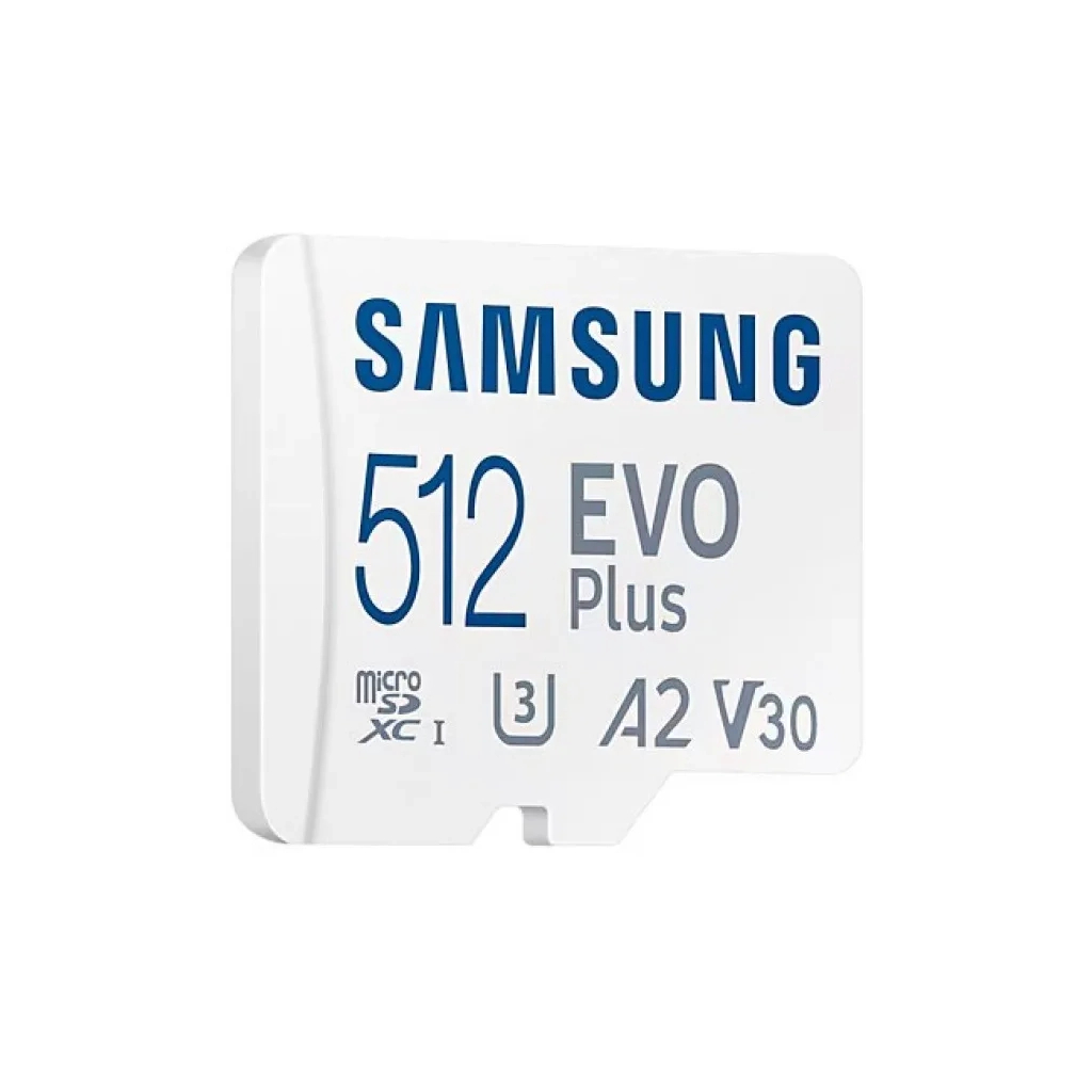 Карта пам'яті Samsung 512 GB microSDXC Class 10 UHS-I U3 V30 A2 EVO Plus+SD Adapte (MB-MC512SA/EU) - фото 3 Карта пам'яті Samsung 512 GB microSDXC Class 10 UHS-I U3 V30 A2 EVO Plus+SD Adapte (MB-MC512SA/EU) - фото 3