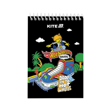 Блокнот Kite на спіралі Hot Wheels А6, 48 аркушів, нелінований (HW25-196-2) - фото 1
