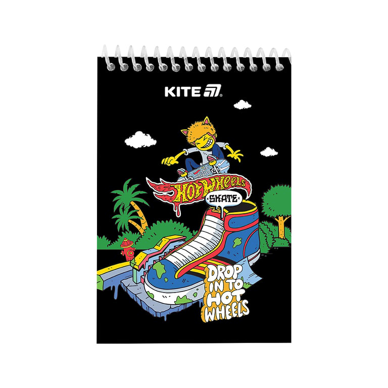 Блокнот Kite на спіралі Hot Wheels А6, 48 аркушів, нелінований (HW25-196-2) - фото 1