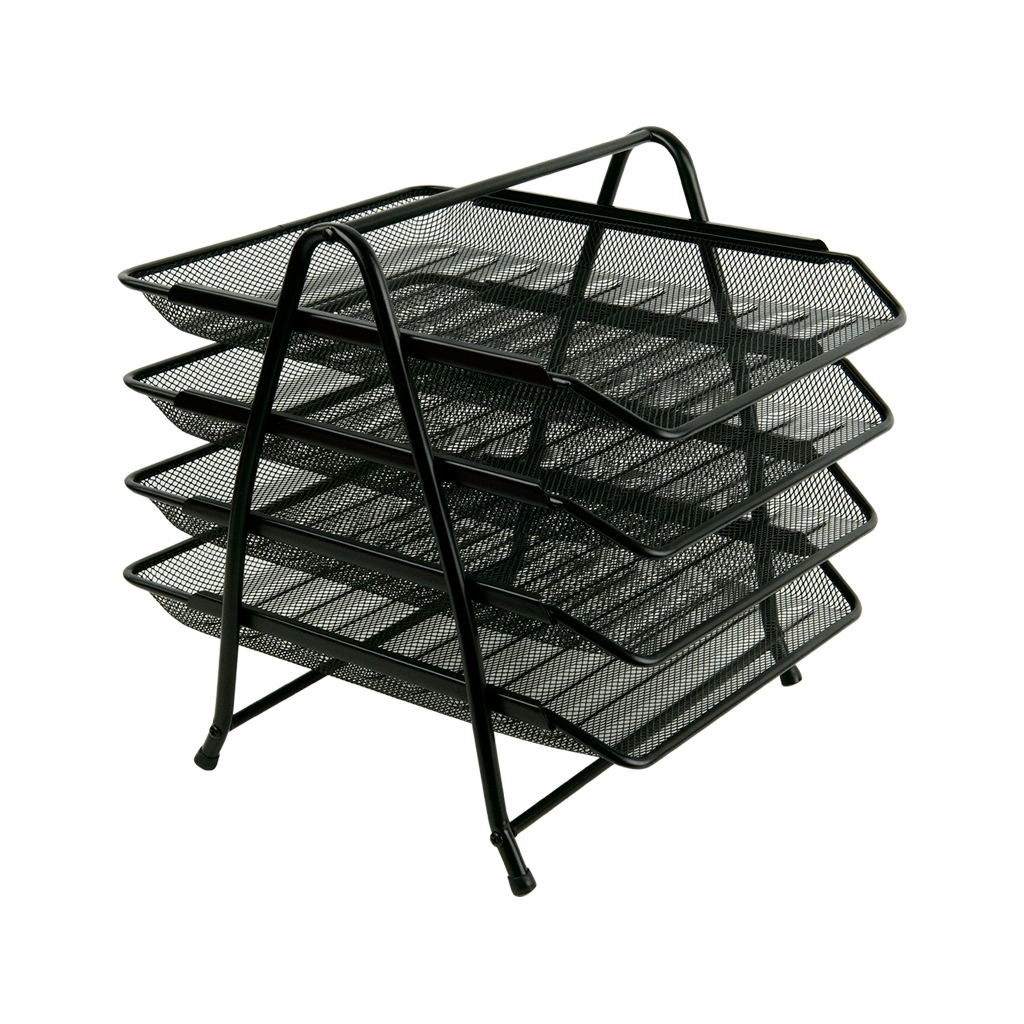 Лоток для паперів Axent горизонтальний 4-в-1, металевий, чорний (2129-01-A) Лоток для паперів Axent горизонтальний 4-в-1, металевий, чорний (2129-01-A)