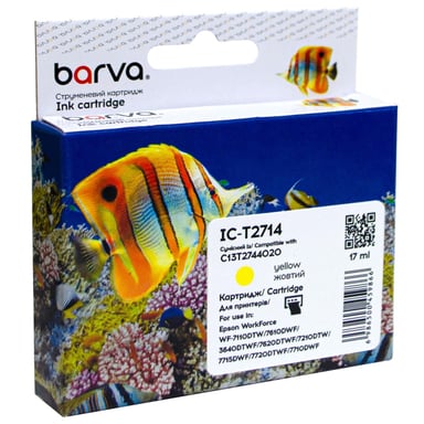 Картридж Barva Epson T2714 27XL (C13T27144020) 1100 c, Yellow (IC-T2714) - фото 1