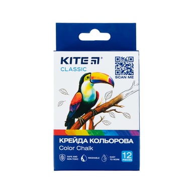 Крейда Kite кольорова Jumbo Classic, 12 кольорів (K-075) - фото 1