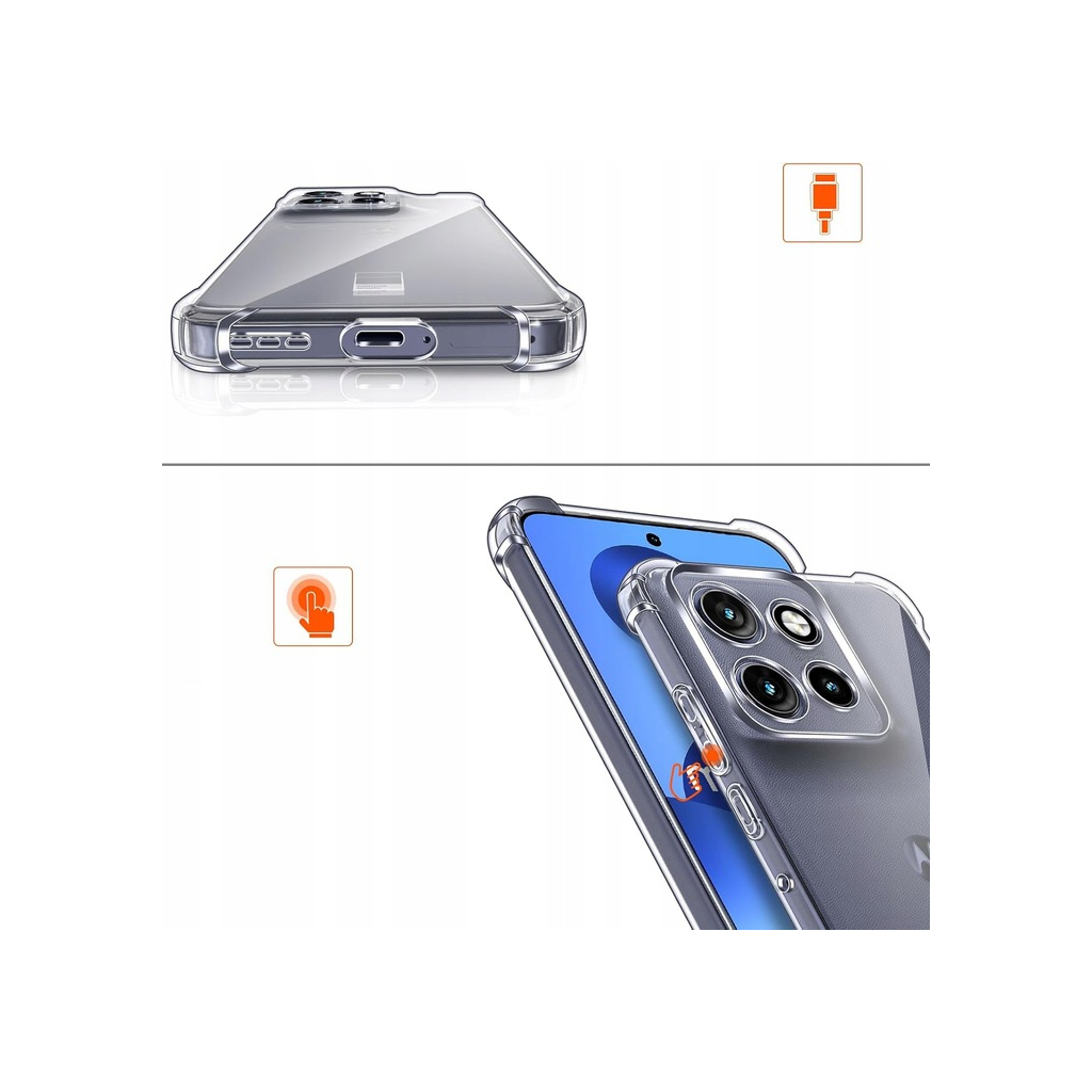 Чохол до мобільного телефона BeCover Anti-Shock Motorola Edge 50 Neo Clear (713150) - фото 3 Чохол до мобільного телефона BeCover Anti-Shock Motorola Edge 50 Neo Clear (713150) - фото 3