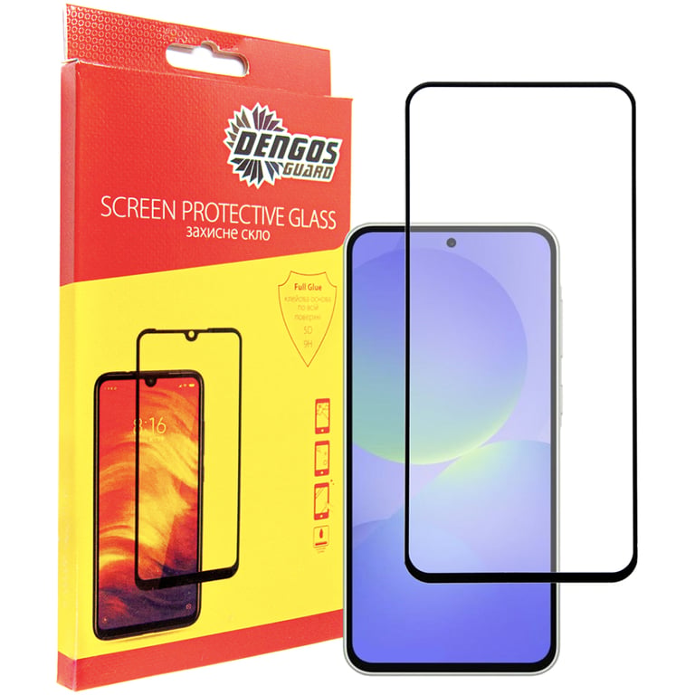 Скло захисне Dengos Full Glue Samsung Galaxy A36 5G (black) (TGFG-387) - фото 1